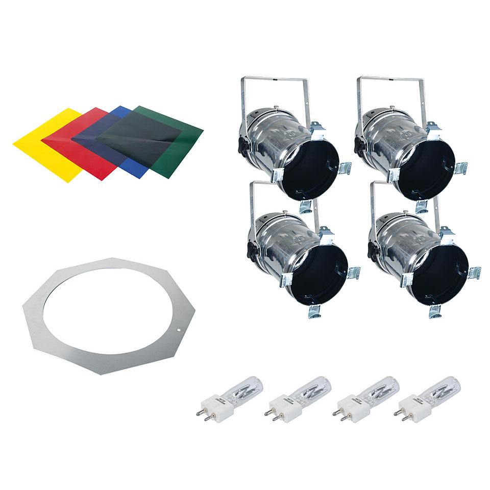 Foto Varytec 4x Raylight Set schwarz, Caja PAR 64