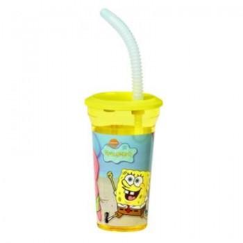 Foto Vaso con caña y tapa bob esponja