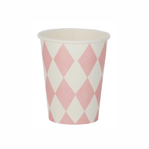 Foto Vasos rombos rosa palo / 8 uds.