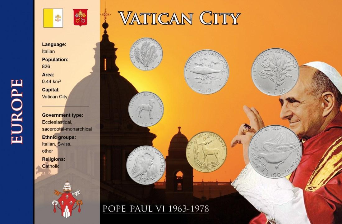 Foto Vatikan 188 Lire Paul Iv 1963-1975