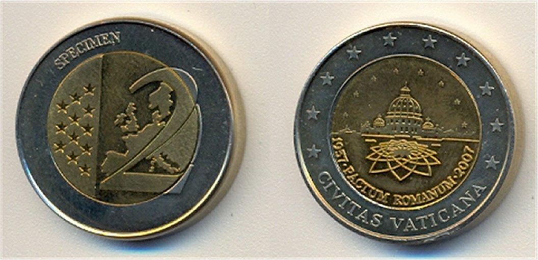Foto Vatikan 2 Euro Probe Medaille 2007