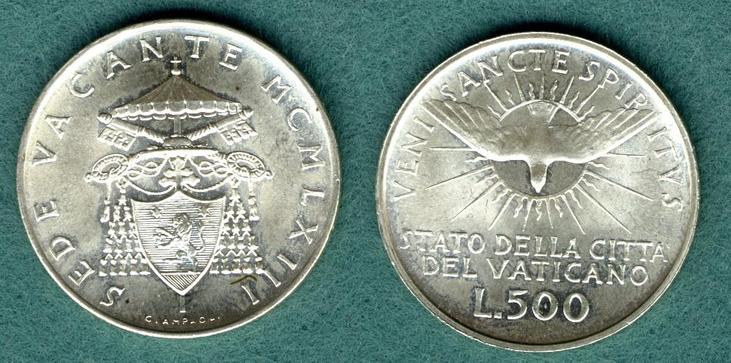 Foto Vatikan 500 Lire 1963