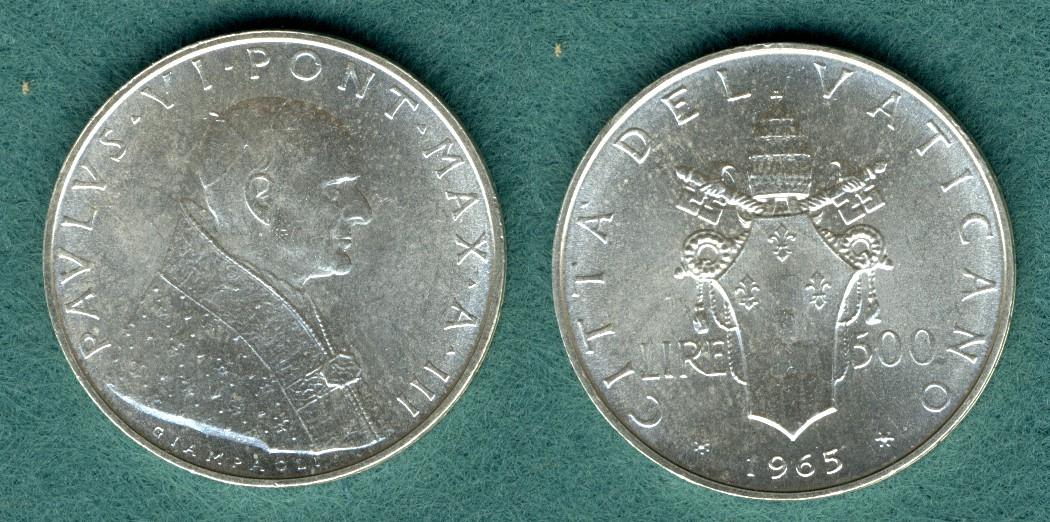 Foto Vatikan 500 Lire 1965