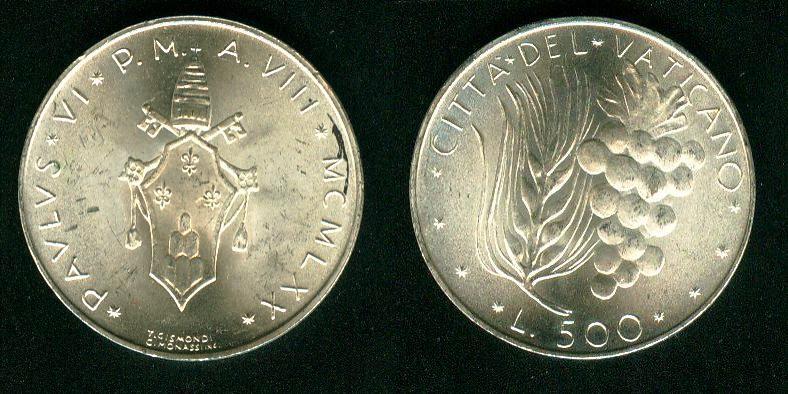 Foto Vatikan 500 Lire 1970
