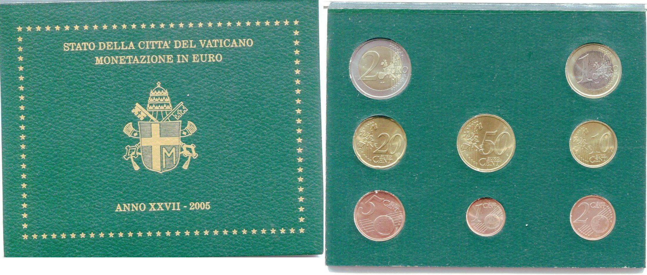 Foto Vatikan Euro Kursmünzensatz 2005