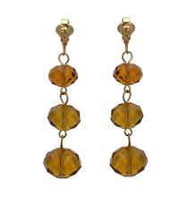 Foto Veciputous gold light amber clip on earrings