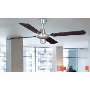 Foto Ventilador de techo de 132 cm sin luz palas reversibles wengué/cerezo