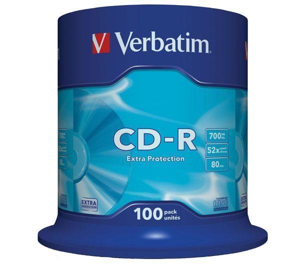 Foto Verbatim cd -r 700mb 52x spindle 100 datalife