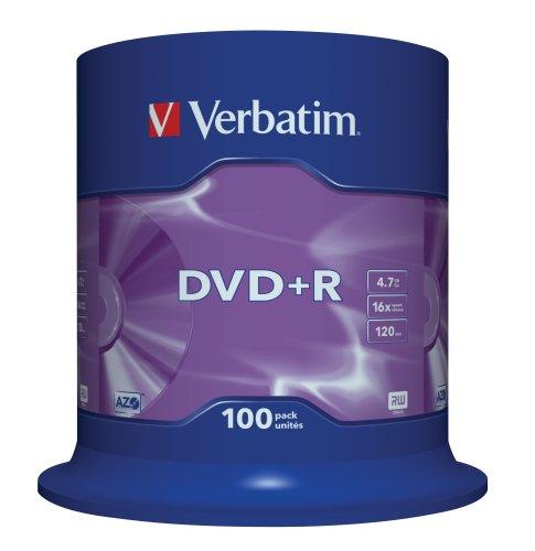 Foto Verbatim DVD+R 16x 4.7GB Tarrina 100 Unds