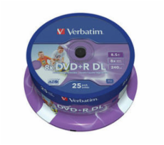 Foto Verbatim DVD+R Double Layer Inkjet Printable 8x