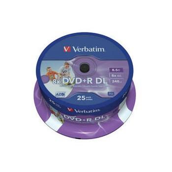 Foto verbatim dvd+r double layer inkjet printable 8x