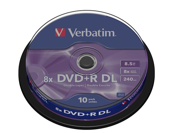 Foto Verbatim dvd+r double layer matt silver 8x