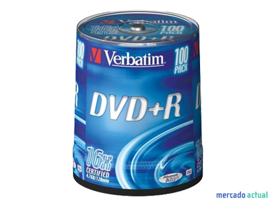 Foto verbatim dvd+r x 100 - 4.7 gb - soportes de almacenamiento