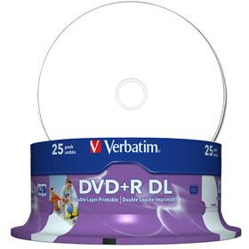 Foto Verbatim DVD Doble Capa DVD+R DL 8.5 GB / 240 min 8x, Full printable White No...