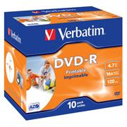 Foto Verbatim DVD-R grabable Pack 10 uni. Caja estándar 4,7 GB.