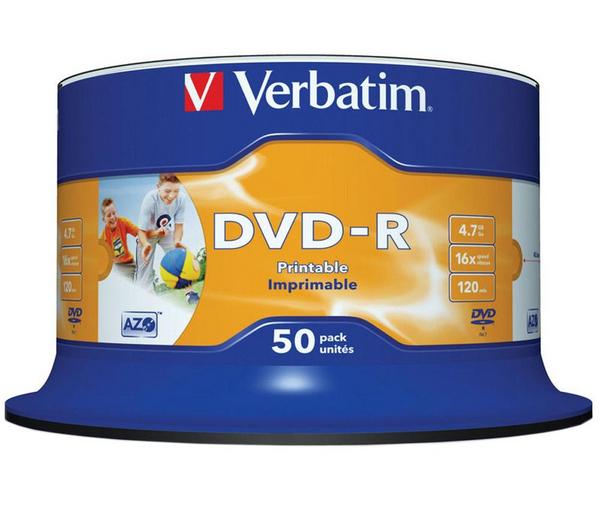 Foto Verbatim DVD-R x 50 - 4.7 GB - soportes de almacenamiento