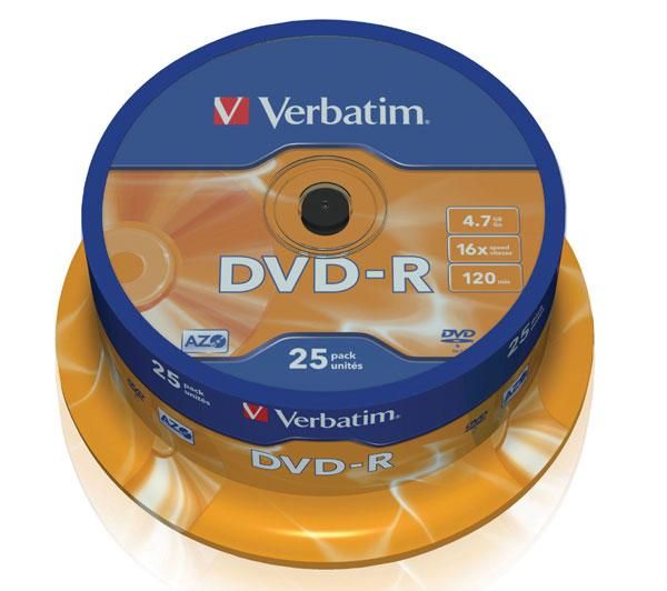 Foto Verbatim Pack de 25 DVD-R - 4,7 Go - 16x