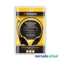Foto verbatim usb multimedia headphones casco con auriculares