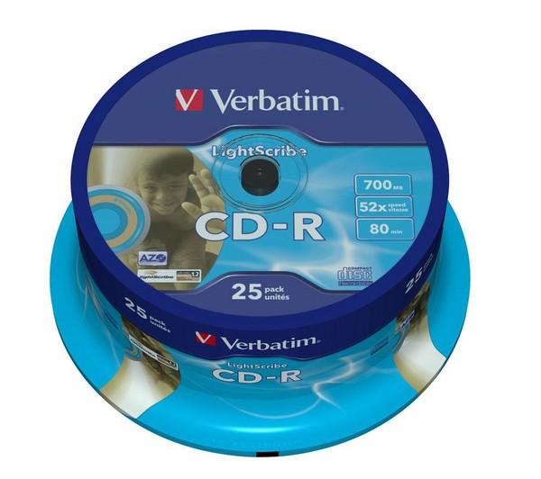 Foto Verbatim Verbatim LightScribe - 25 x CD-R - 700 MB ( 80 minutos ) 52x