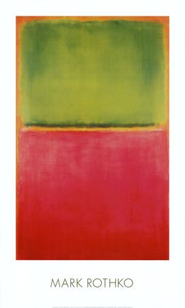 Foto Verde, rojo, naranja, Mark Rothko - Laminas