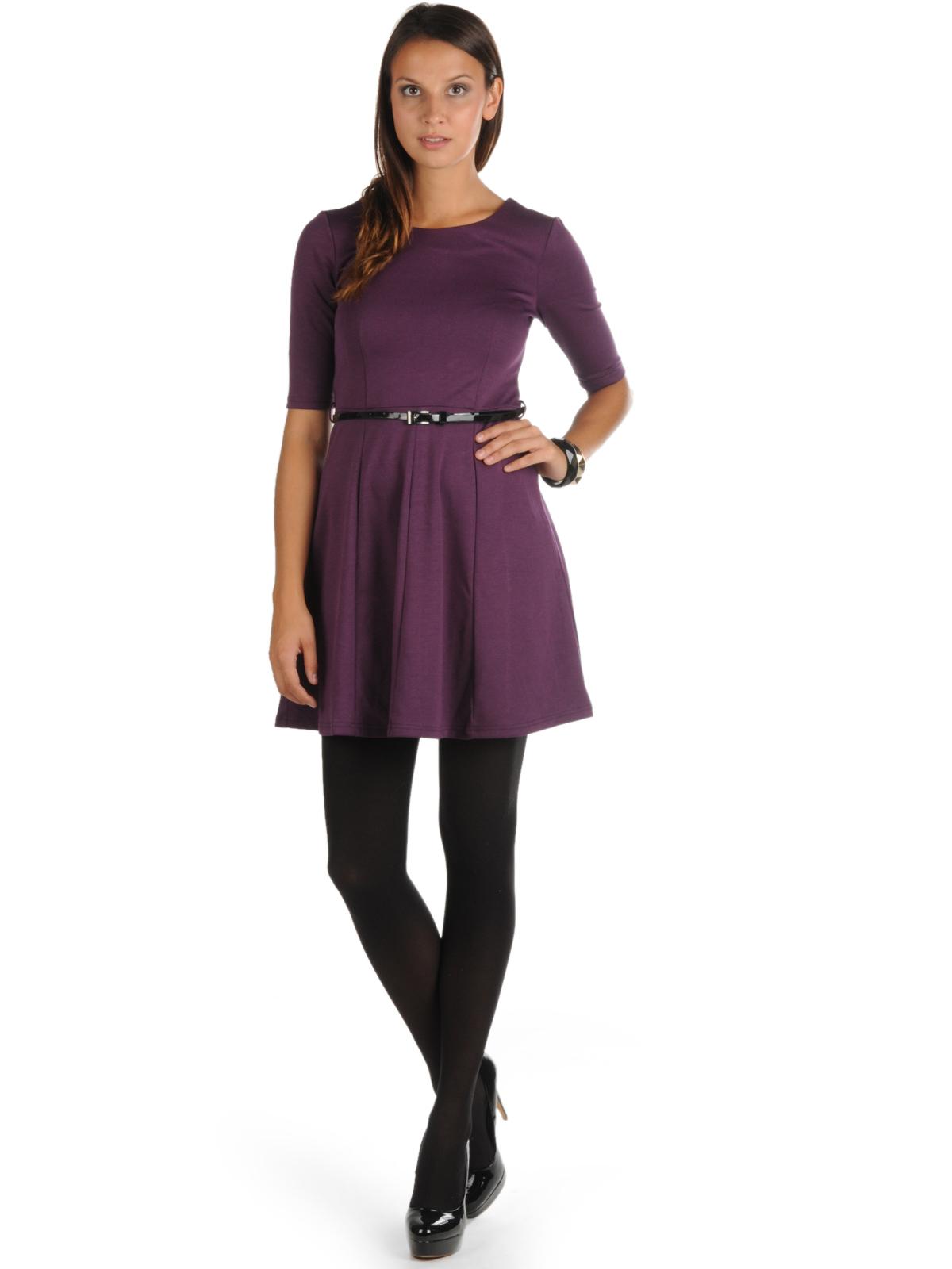 Foto Vero Moda Pia 2/4 Vestido corto morado/cinturón negro EU: 40