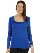 Foto Vero Moda Silky Camiseta de manga larga cobalto brillante