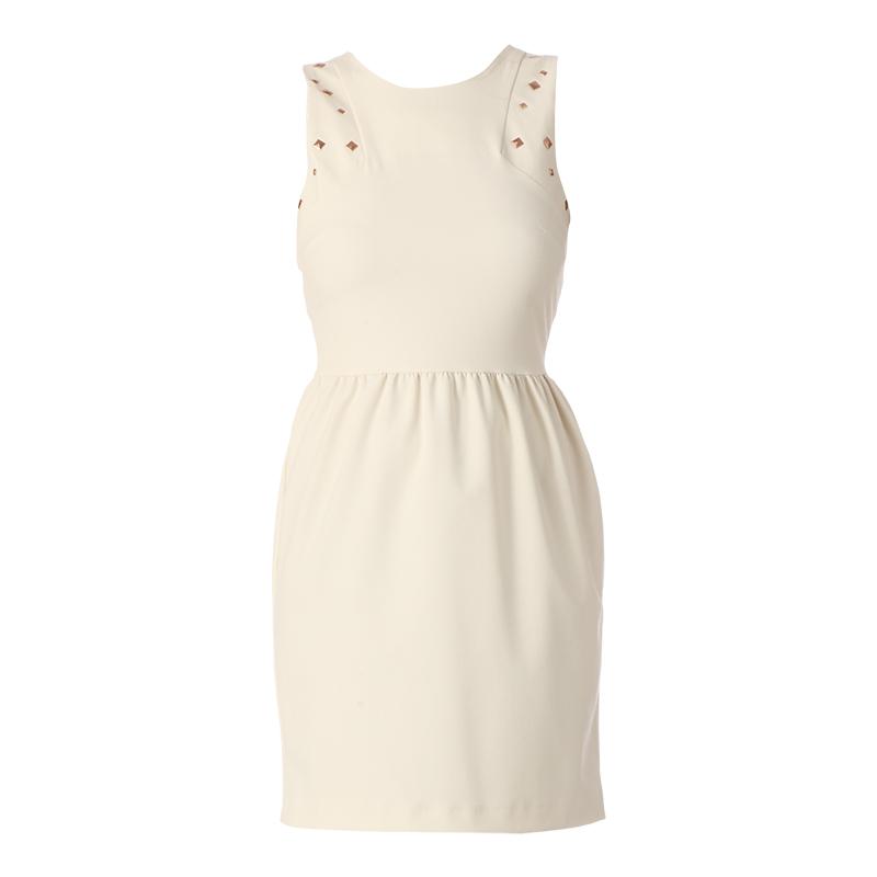 Foto Vero Moda vestido trapecio - dray sl short dress - Blanco / Crudo