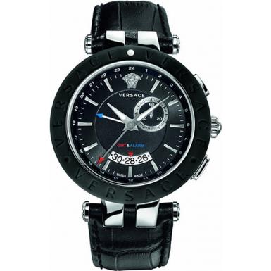 Foto Versace Mens V-Race GMT Alarm Black Watch Model Number:29G9S9D009-S009