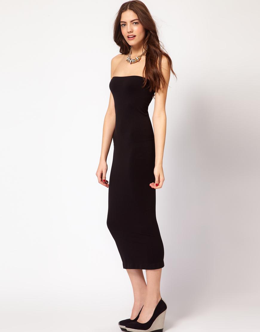 Foto Vestido a media pierna sin tirantes de Vila Negro