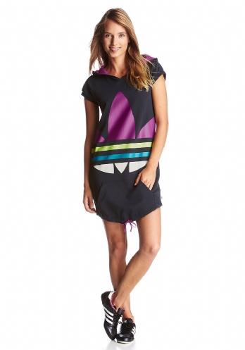 Foto VESTIDO ADIDAS TREFOIL HOODED DREES - Camisetas - Adidas - Tallas: XS,