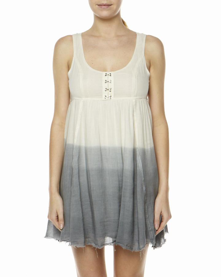 Foto Vestido Amplio Wind Shifter Dip Sye De Somedays Lovin - Base Crema Teñ