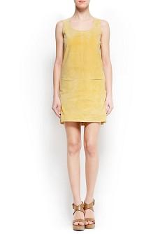 Foto Vestido Ante mostaza MANGO