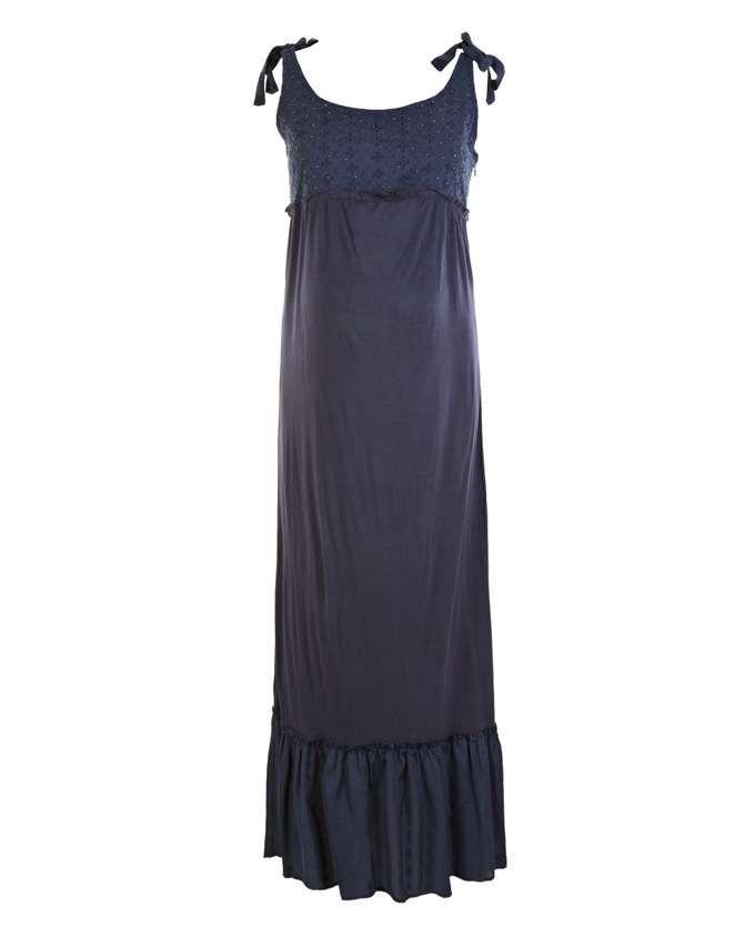 Foto Vestido azul de viscosa