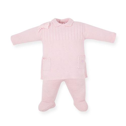 Foto Vestido bebe con polaina rosa