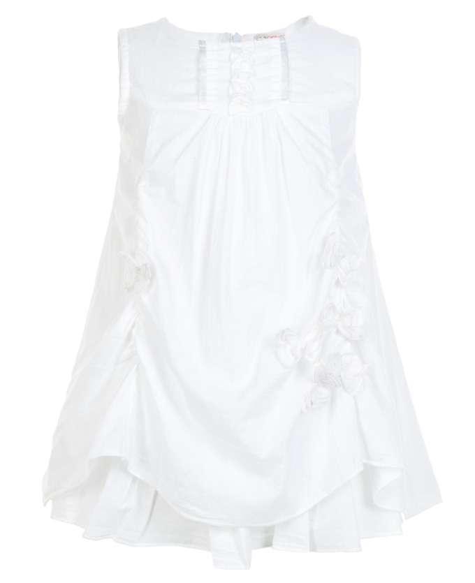 Foto Vestido blanco de muselina