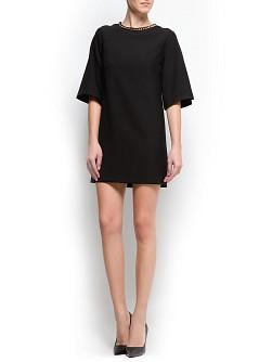 Foto Vestido Cadena Cuello negro MANGO