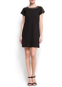 Foto Vestido Cadenas Hombros negro MANGO