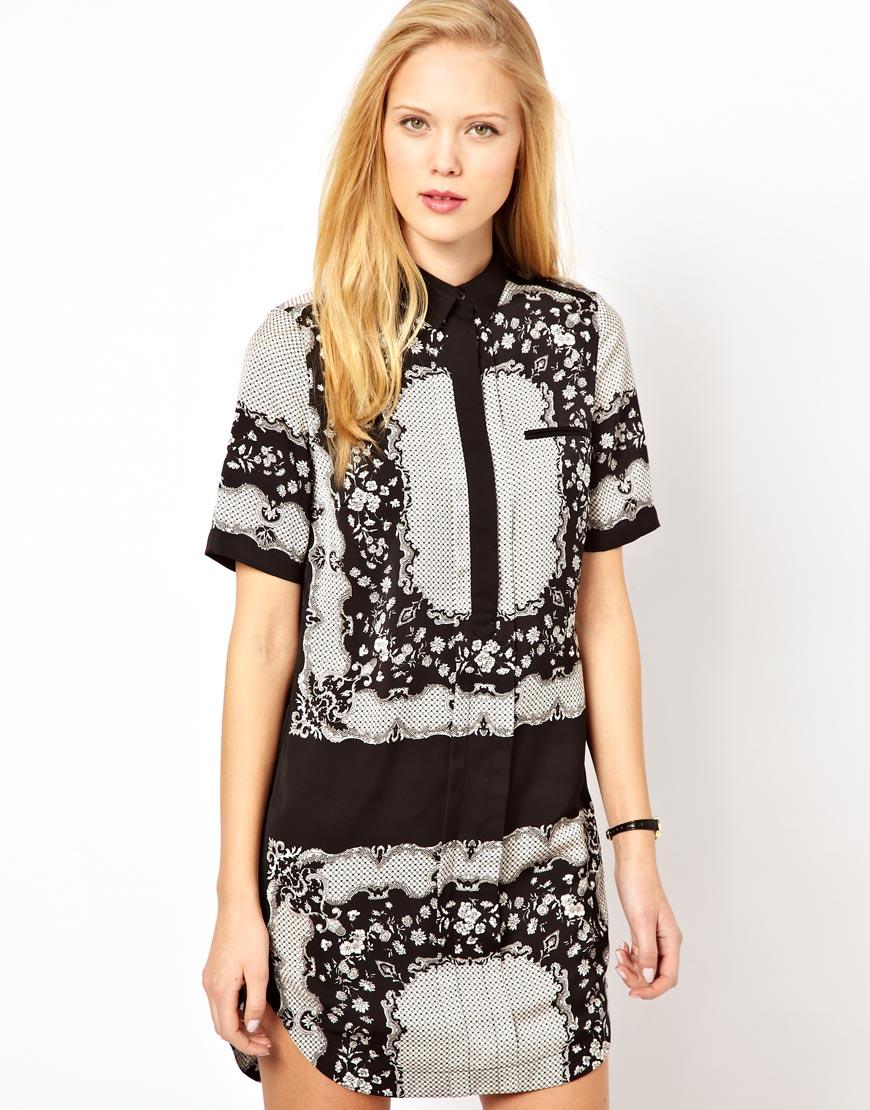 Foto Vestido camisero con estampado estilo fular de ASOS Imprimir
