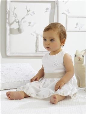 Foto Vestido ceremonia liso bebé niña 3 a 36 meses