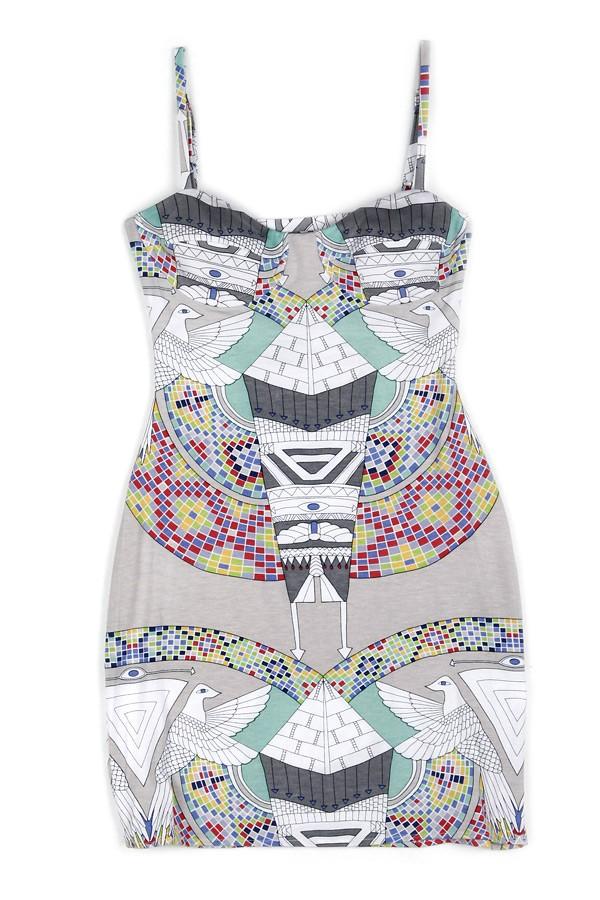 Foto Vestido con estampado étnico