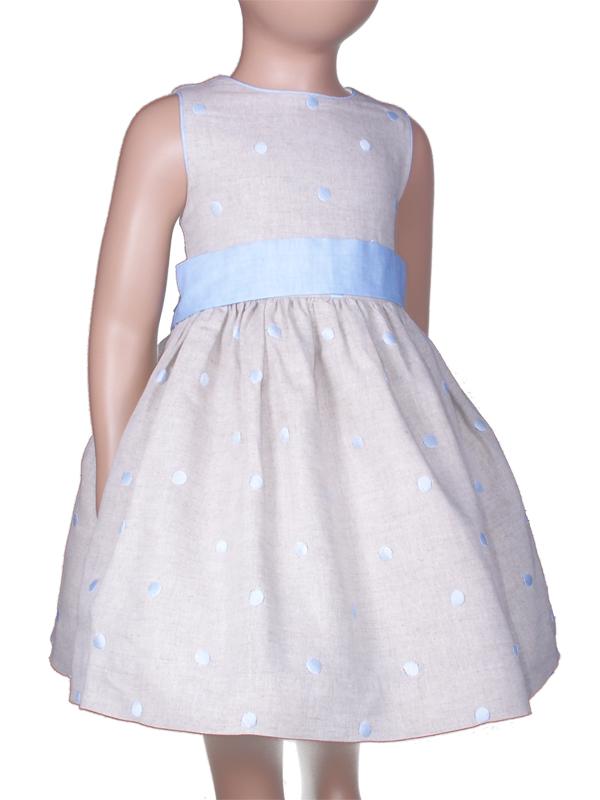 Foto Vestido con topos azules de laranjinha 3 años