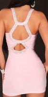 Foto Vestido corto con espalda de diamantes