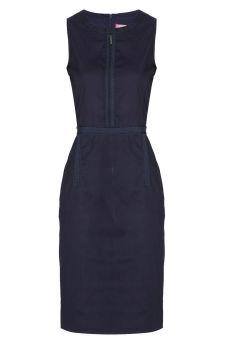 Foto Vestido de algodón con cremallera