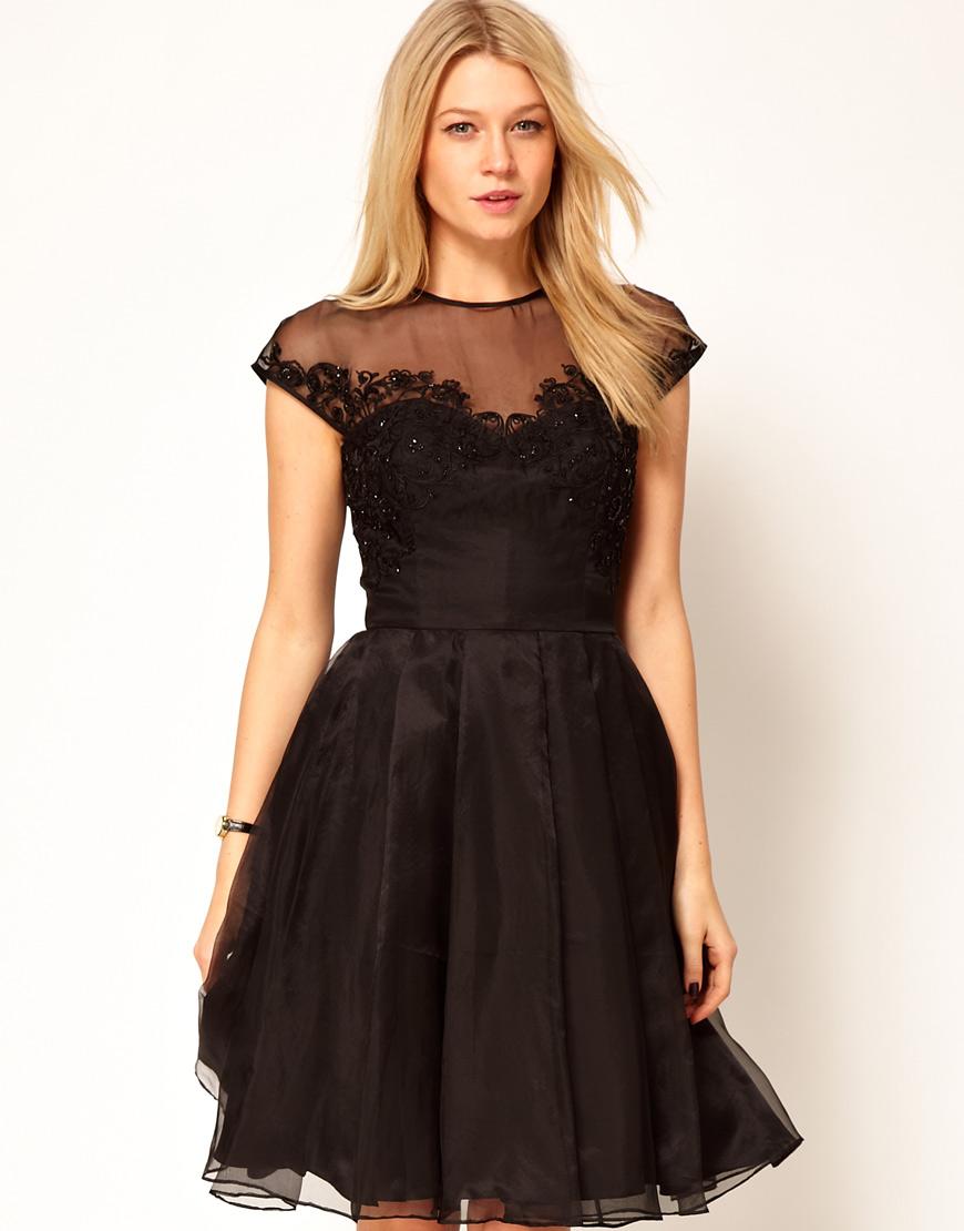 Foto Vestido de baile con detalle adornado de Ted Baker Negro