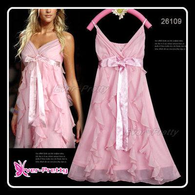 Foto Vestido De Coctel Con Volantes Verticales Y Lazada- Talla  40