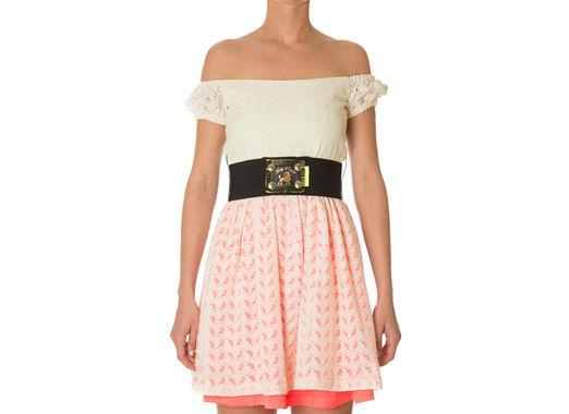Foto Vestido de Encaje con Forro Fluor