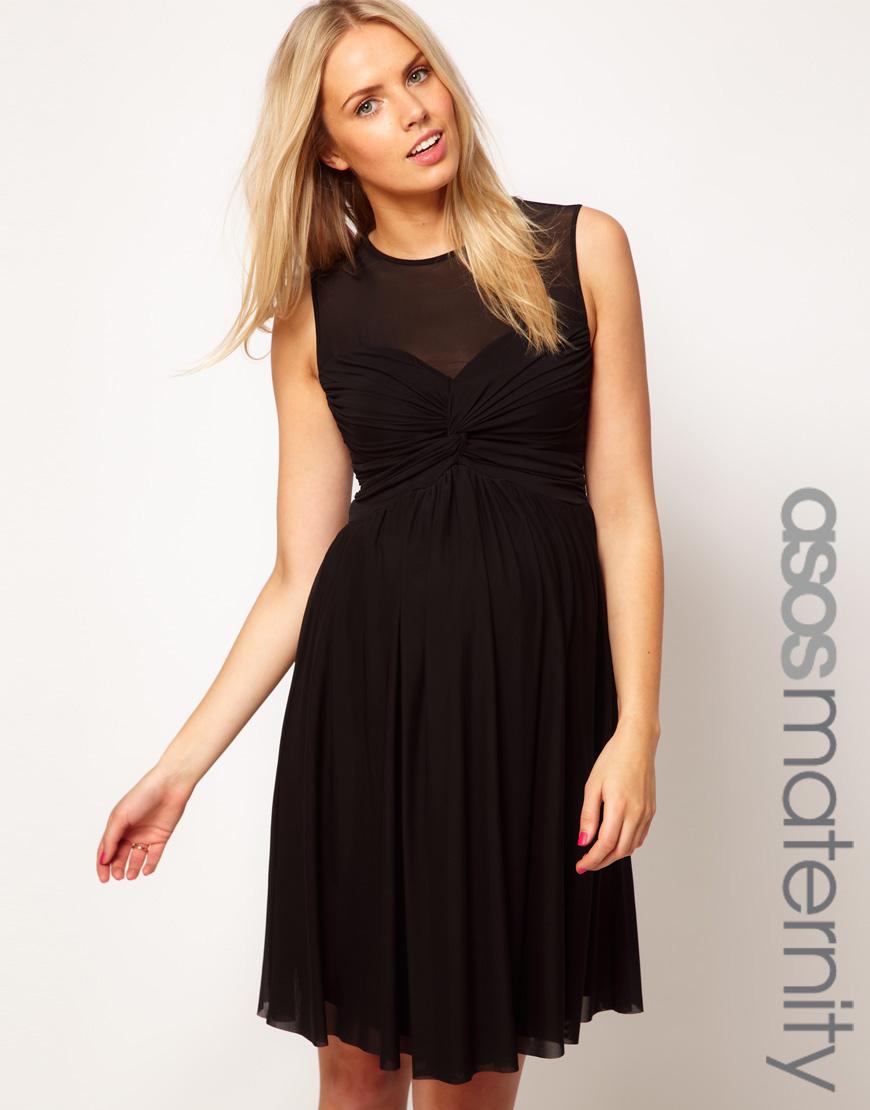 Foto Vestido de malla con detalle de nudo en la parte delantera de ASOS ...