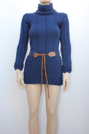 Foto vestido de punto azul