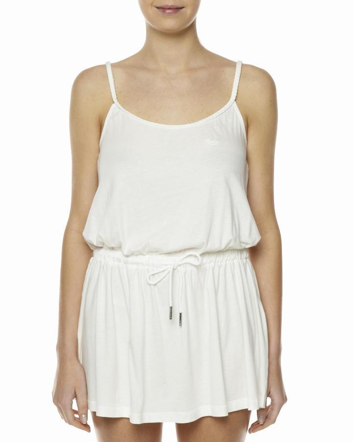 Foto Vestido Ef Braided De Adidas - Blanco