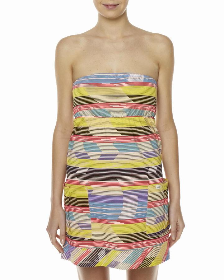 Foto Vestido Estampado Ashore De Vans - Creme